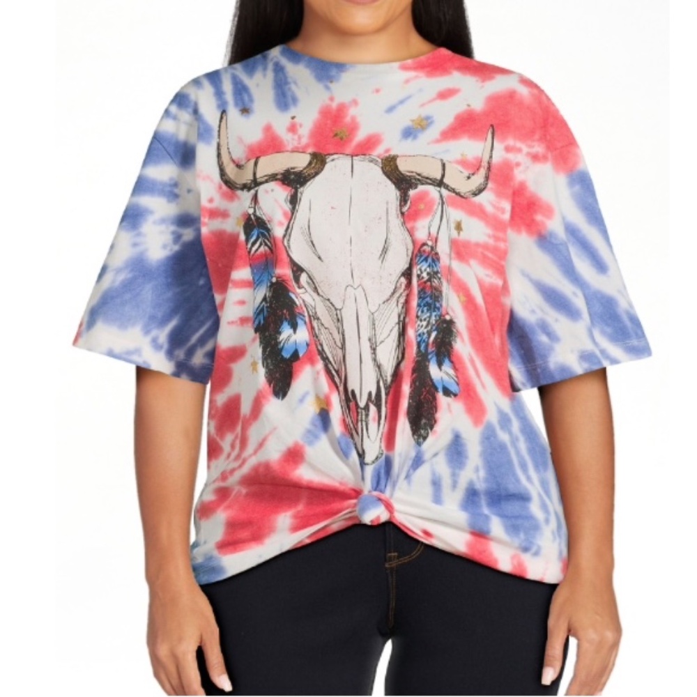 Juniors Oversized Graphic Tee/ Summer Tops for Women Causal Oversized Crew Tee
